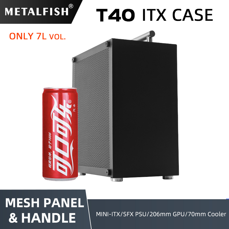 Pc Gaming Itx - METALFISH T40 Mini ITX Black Case