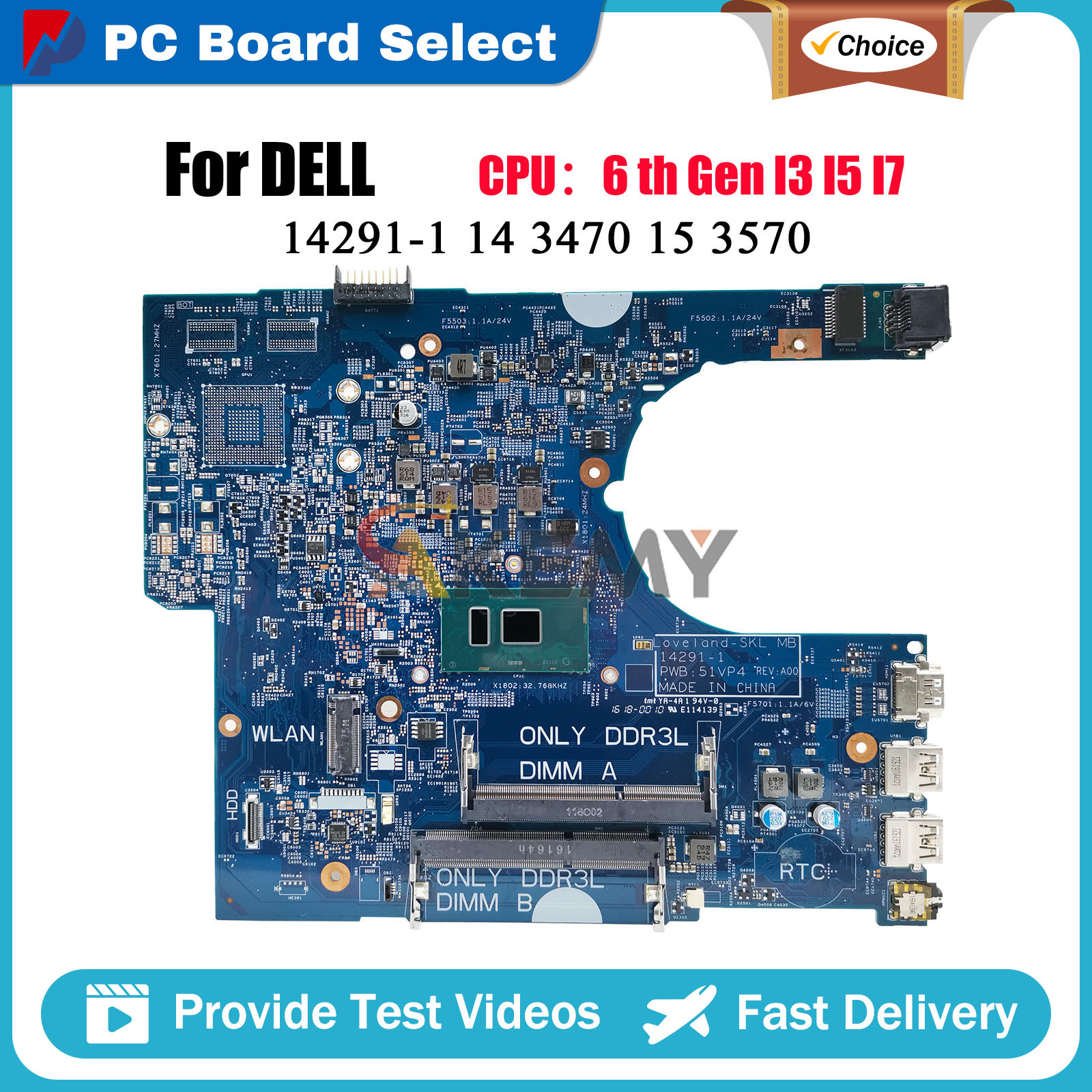 Pc Gaming Ddr3 - Laptop Motherboard For DELL Latitude 3470