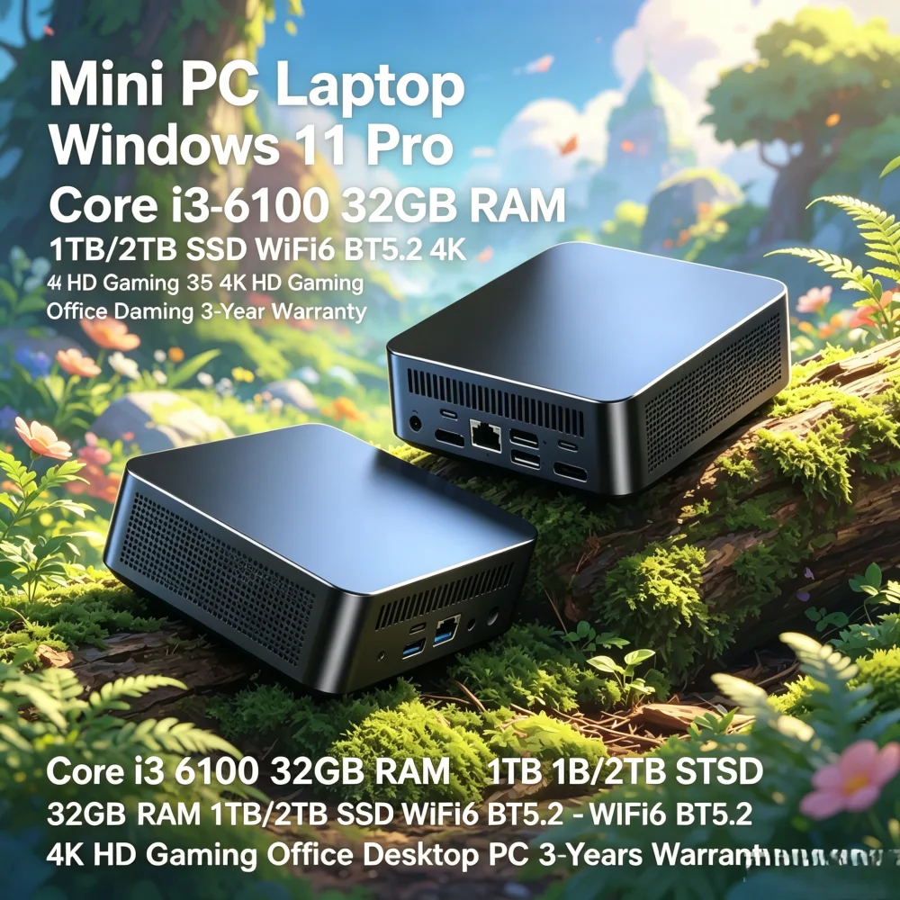 Mini PC Laptop Win11 Pro Core  - Pc Gaming I3 ulasan dan harga