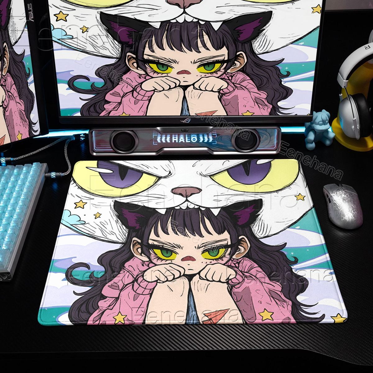 45x40cm Waterproof Mouse Pad C - Pc Gaming Girl ulasan dan harga