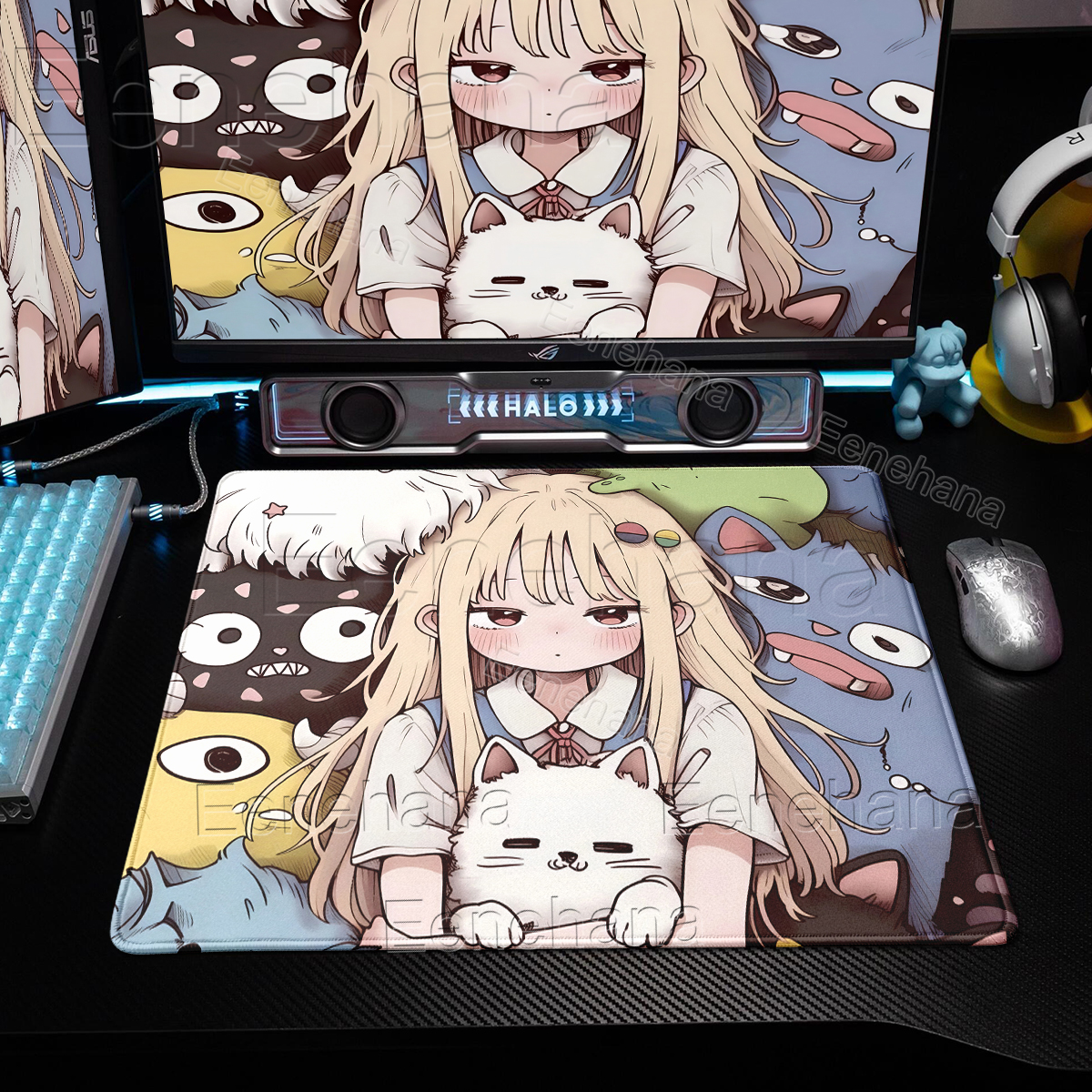 45x40cm Waterproof Mouse Pad C - Pc Gaming Girl ulasan dan harga