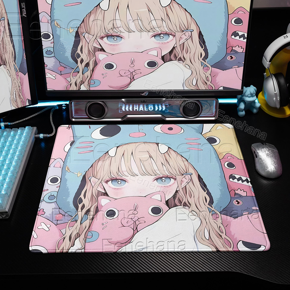45x40cm Waterproof Mouse Pad C - Pc Gaming Girl ulasan dan harga