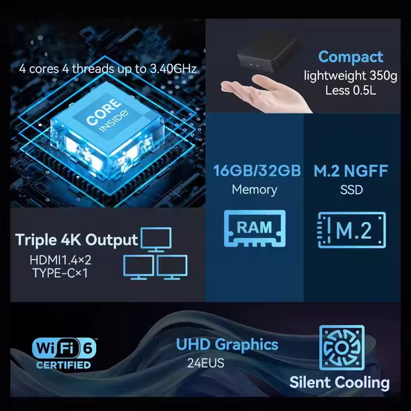 【Brand+】NEW Intel N150 Mini PC - Pc Gaming Portable ulasan dan harga