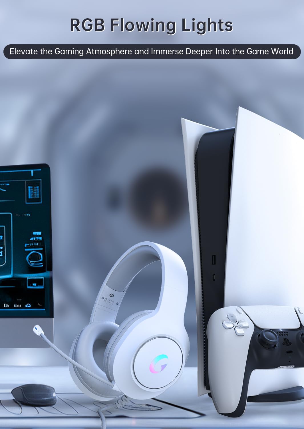Gaming Headset With 7.1 Surrou - Pc Gaming Ps5 ulasan dan harga