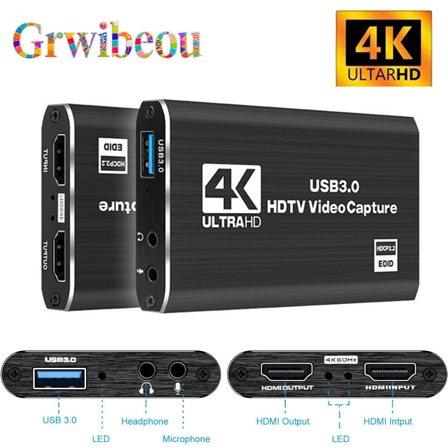 4K USB 3.0 Video Capture Card  - Sound Card Usb ulasan dan harga