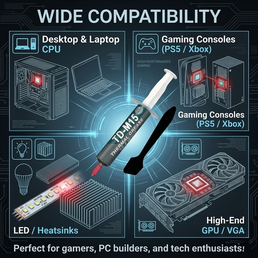 12.4W/mK High Thermal Conducti - Pc Gaming Ps5 ulasan dan harga