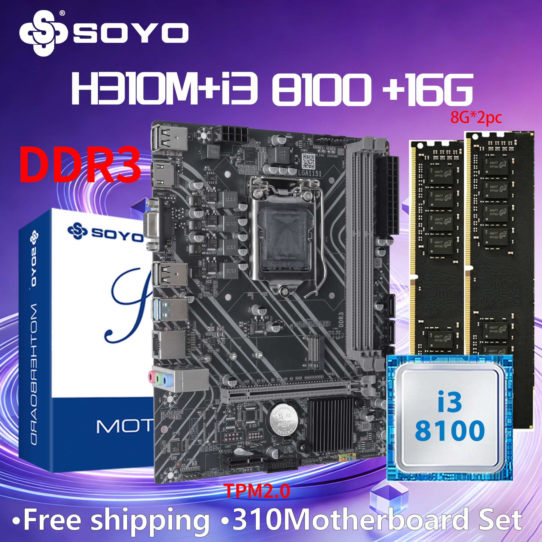 SOYO H310M DDR3 Motherboard i3 - Pc Gaming I3 ulasan dan harga