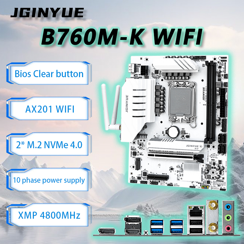 JGINYUE B760M-K WIFI motherboa - Pc Gaming I3 ulasan dan harga