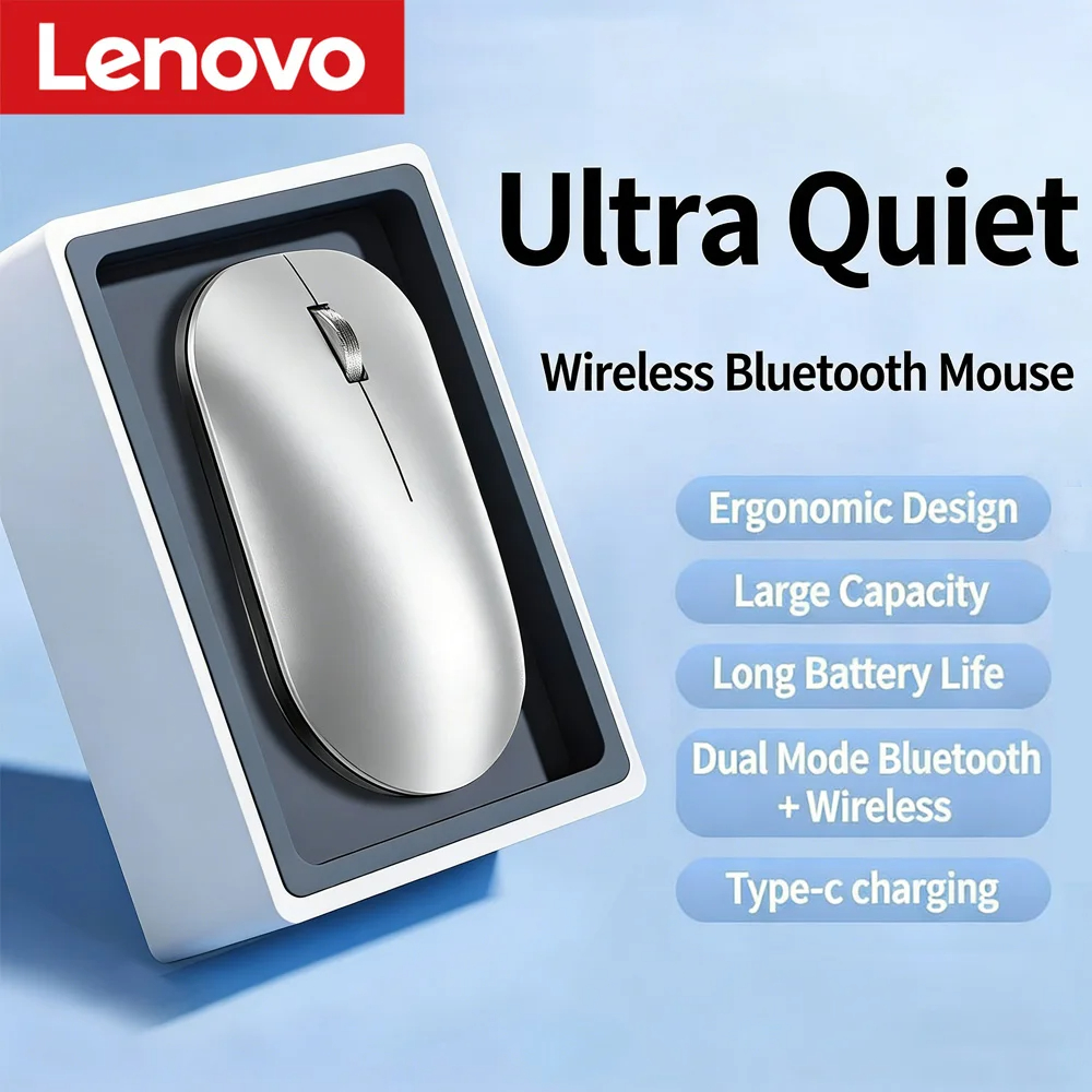 Lenovo Wireless Bluetooth Mous - Pc Gaming Portable ulasan dan harga
