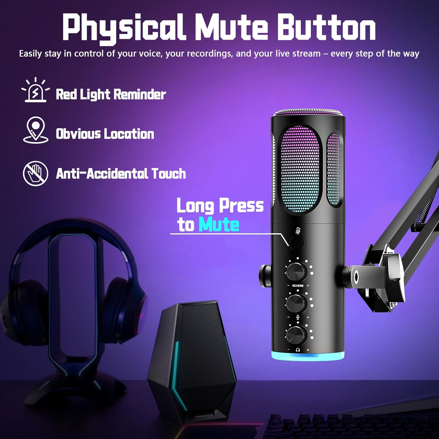 USB Gaming Microphone For PC P - Pc Gaming Ps5 ulasan dan harga