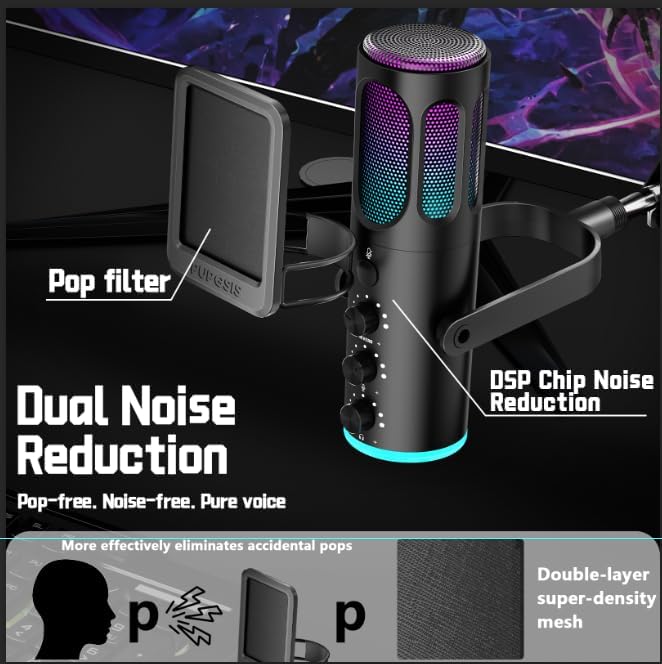 USB Gaming Microphone For PC P - Pc Gaming Ps5 ulasan dan harga